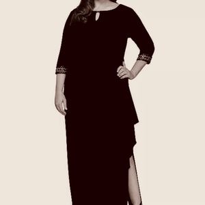Embellished Cascade Evening Gown by Alex Evenings